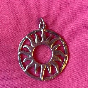 Sterling silver sun pendant